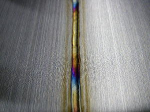TIG溶接のコゲ具合